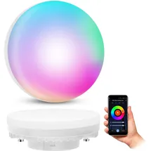 SSC-LUXon Smart Home WiFi LED Lampe GX53 kompatibel mit Alexa, Siri & Google - dimmbar mit App- & Sprachsteuerung RGB & Weißtöne