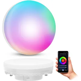 SSC-LUXon Smart Home WiFi LED Lampe GX53 kompatibel mit Alexa, Siri & Google - dimmbar mit App- & Sprachsteuerung RGB & Weißtöne