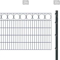 Arvotec Doppelstabmattenzaun »ESSENTIAL 100 zum Einbetonieren "Ring" mit Zierleiste«, Zaunhöhe 100 cm, Zaunlänge 2 - 60 m 11703628-0 anthrazit H/L: 100 cm x 58 m