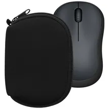 kwmobile Hülle für Logitech M220 Silent / M235 / M185 / acer OMR266 Hülle - Mouse Case - Neopren Tasche - Schutzhülle für PC Maus - Transporttasche Zubehör - Schwarz
