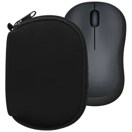 kwmobile Hülle für Logitech M220 Silent / M235 / M185 / acer OMR266 Hülle - Mouse Case - Neopren Tasche - Schutzhülle für PC Maus - Transporttasche Zubehör - Schwarz
