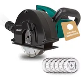 Mauernutfräse Schlitzfräse - 1700 W - 150 Mm - Inkl. 6 Stück Diamantscheiben Und Aufbewahrungstasche
