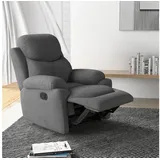 Homcom Relaxsessel Leinen 93 x 102 x 88 cm Grau mit Schlaffunktion