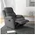 Homcom Relaxsessel Leinen 93 x 102 x 88 cm Grau mit Schlaffunktion