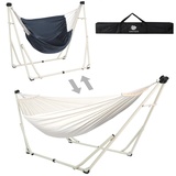 Anyoo Hängematte und Hängesessel mit klappbarem Gestell, tragbares Hängemattengestell Set für den Outdoor/Indoor Garten Terrasse Camping Deck