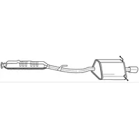 VEGAZ Endschalldämpfer für MERCEDES-BENZ MS-481 20949001,2094900121 Endtopf,Auspuff Endtopf,Nachschalldämpfer,ESD