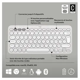 Logitech K380s Pebble Keys 2 AZERTY FR