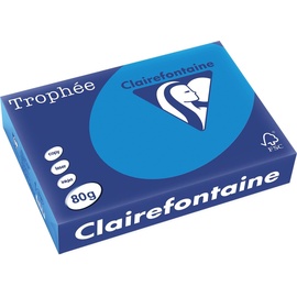 Clairefontaine Trophée Universalpapier matt eisblau, A4, 80g/m2, 500 Blatt (1798C)