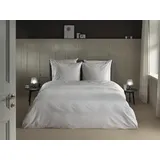 Bettwäsche HECKETT & LANE "Banda", weiß, B/L: 155cm x 220cm, 1 Stk., 1 Stk., Mako-Satin, B/L: 80cm x 80cm, 2, Mako-Satin, Obermaterial: 100% Baumwolle, Bettwäsche, Bettwäsche, hochwertiges Mako-Satin, Streifen Satin, Bettwäsche ab 135x200 cm.