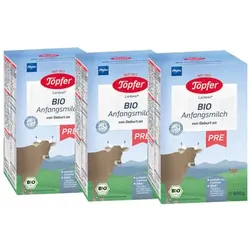 Töpfer Anfangsmilch Pre Bio 3x 600g ab der Geburt