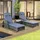 Outsunny Gartenliege Set 3-tlg. grau