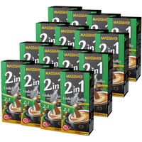 MASSIMO 2in1 Kaffe Sticks, 16x140g á 10 Sticks Instant Kaffee Pulver, löslich