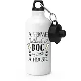 A Heim Ohne Ein Hund Ist Nur Haus SPORTS Getränkeflasche Zelten - Verrückt Lady