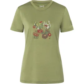 super.natural Flower Field Bio J T-Shirt Khaki L