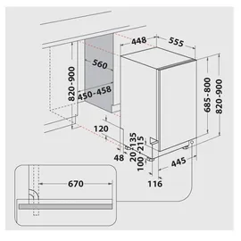 Bauknecht BK6IC11BS7LSA0 Einbau-Geschirrspüler (vollintegrierbar, 450 mm)