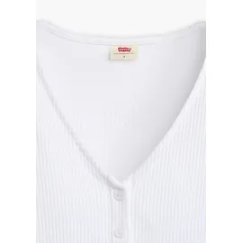 Levi's Longsleeve in Ripp-Optik mit Knopfleiste Weiss, L