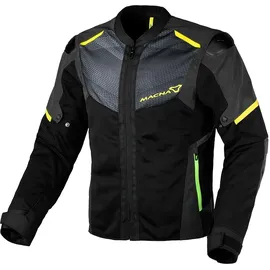 Macna Orcano 2.0 Night Eye Textiljacke Schwarz/Gelb L