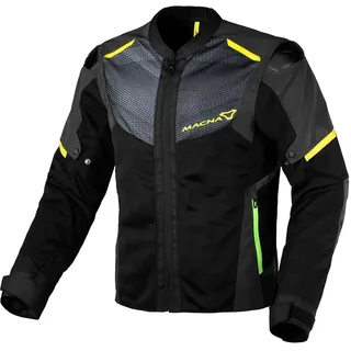 Macna Orcano 2.0 Night Eye Textiljacke Schwarz/Gelb L