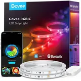 Govee LED Strip 20m, RGBIC LED Lichterkette mit Segmentcontrol, Musik Sync, 64 Szenenmodus, Steuerbar via App-Steuerung,Farbwechsel, Geeignet für Zuhause Schlafzimmer, 2 Rollen Streifen von 10M
