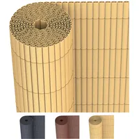 JORON PVC Sichtschutzmatte 80x500cm – Balkon Sichtschutz & Garten Sichtschutzzaun | Wetterfester Zaun Sichtschutz mit Kabelbindern, verstärkt & wasserdicht, Bambus