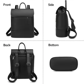 luxuskollektion Damen Cityrucksack 14 Zoll Laptopfach Kunstleder Wasserdicht Anti-Diebstahl