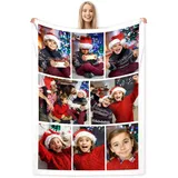 LMQJDZ Personalisierte Decke mit Foto, Personalisierte Geschenke Frauen und männer,Fotodecke mit Foto,Personalisierte Geschenke für Mama, Papa, Kind, Haustier, Liebhaber Oder Freund-80 * 120cm