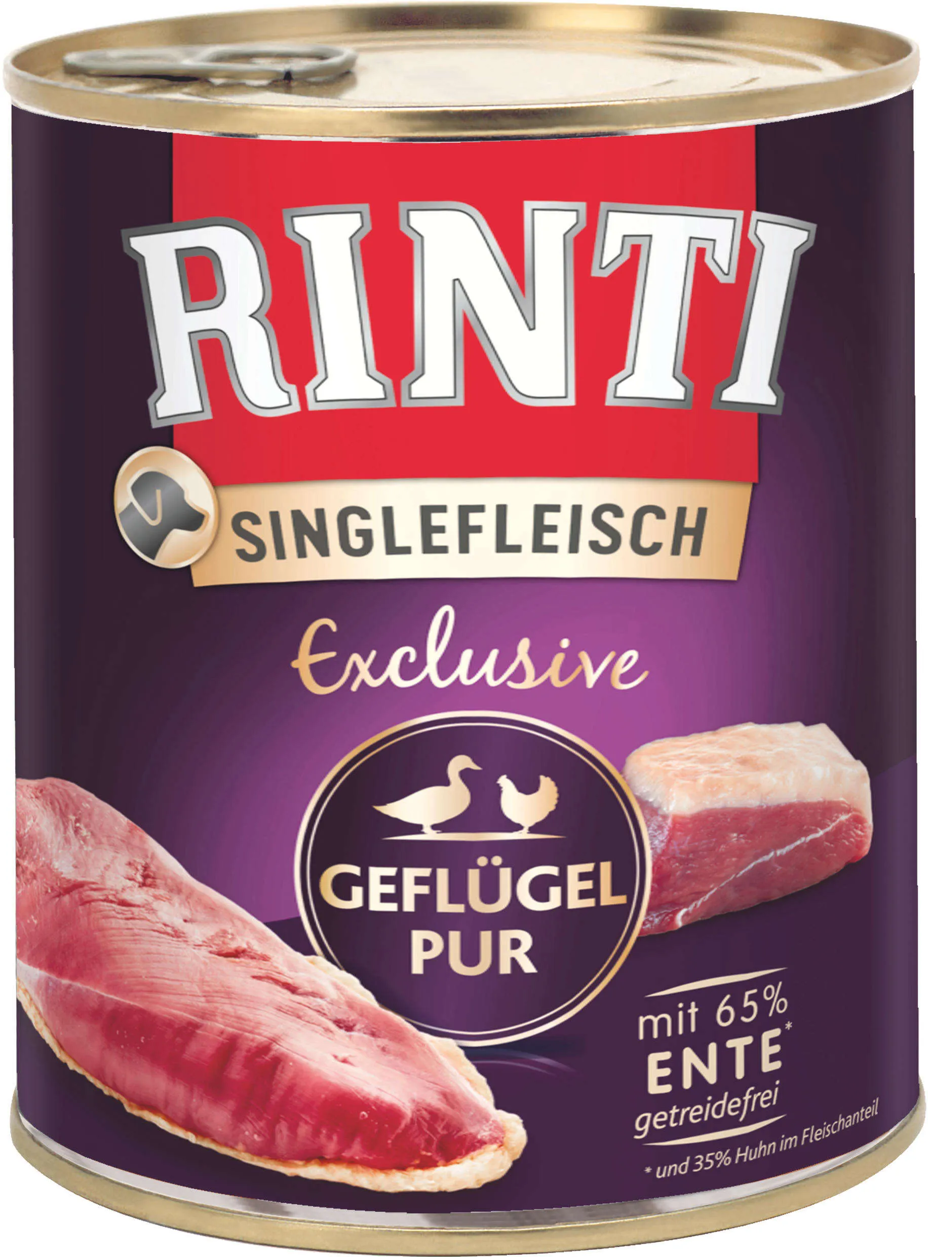 RINTI Hunde-Nassfutter Singlefleisch Geflügel Pur