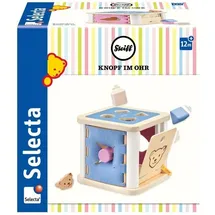 Selecta 64308 - Sortierbox mit 4 Holzklötzchen, 16 cm