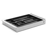TecLines TUS017A ausziehbare Unterbau Schublade M inkl. Schloss, Aluminium