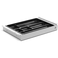 TecLines TUS017A ausziehbare Unterbau Schublade M inkl. Schloss, Aluminium