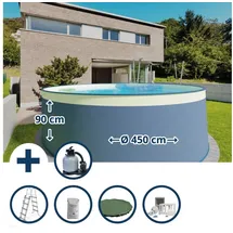 Planet Pool Stahlwandpool rund 0,3 mm 450 x 90 cm