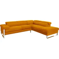 W.Schillig Ecksofa »finn«, German Design Award 2016, Fußgestell Chrom glänzend, Breite 281 cm gelb