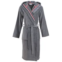 Carl Ross Unisex-Bademantel CARL ROSS "481310" Gr. XS, grau (platin), XS, Velours, Hausmäntel, Midilänge