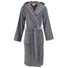 Carl Ross Unisex-Bademantel CARL ROSS "481310" Gr. XS, grau (platin), XS, Velours, Hausmäntel, Midilänge