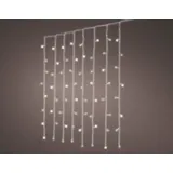 Lumineo Lichtervorhang Curtain Lights 240 LED 2x2m warm weiß, transparentes Kabel