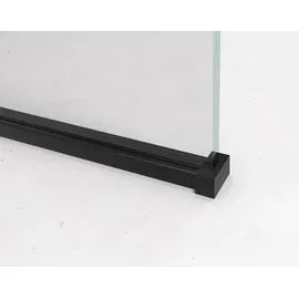 Polysan s.r.o. Polysan MODULAR SHOWER BLACK Glaswand für Wandmontage, 1-teilig, 800mm - Schwarz
