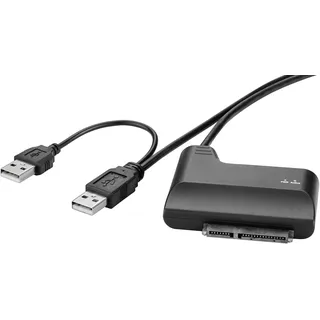 Renkforce Festplatten/SSD Adapter [1x USB 2.0 Stecker A - 1x SATA-Kombi-Stecker 7+15pol.] 0.30 m vergoldete Steckkontakte
