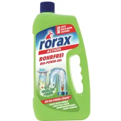 rorax Rohrfrei Bio-Power-Gel, beseitigt umweltschonend Rohrverstopfungen, 1000 ml - Flasche