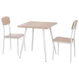 Homcom Esstischgruppe 3-tlg. beige