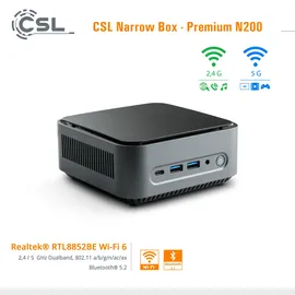 CSL Narrow Box Premium Mini-PC 2023 16 GB RAM 2000 GB SSD Intel UHD Graphics Windows 11 Home
