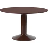 Muuto Midst Tisch, 120 cm, Linoleum dunkelrot Ø dunkelrot