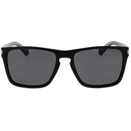 Polaroid PLD 2139/S Unisex-Sonnenbrille Vollrand Quadratisch Kunststoff-Gestell, schwarz