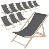 ECD Germany Gartenliege 117 x 52 x 83 cm Weiß