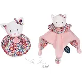 Doudou et Compagnie Boule Katze Schmusetuch 25 cm Rosa