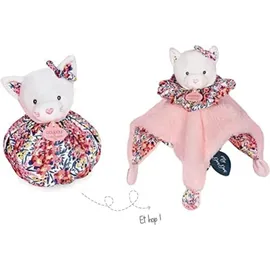 Doudou et Compagnie Boule Katze Schmusetuch 25 cm Rosa