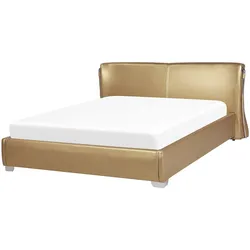 Wasserbett Echtleder PARIS 140 x 200 cm Gold
