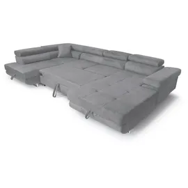 sofiland Ecksofa U-Form Hellgrau 2-Sitzer
