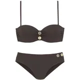 VIVANCE Bügel-Bandeau-Bikini Damen Dunkelbraun 40 Cup A