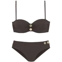 VIVANCE Bügel-Bandeau-Bikini Damen Dunkelbraun 40 Cup A