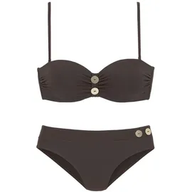 VIVANCE Bügel-Bandeau-Bikini Damen Dunkelbraun 40 Cup A